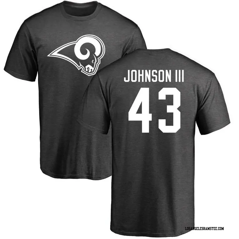 Men's Los Angeles Rams ＃43 John Johnson III Ash One Color T-Shirt