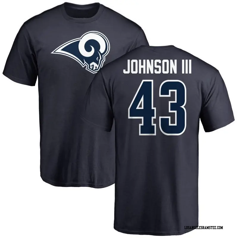 Youth Los Angeles Rams ＃43 John Johnson III Navy Name & Number Logo T-Shirt
